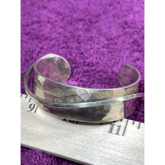 Lasnier Vintage Jewelry One Of A Kind Hand Homemade Bangle Braclet Silver - Picture 5 of 6
